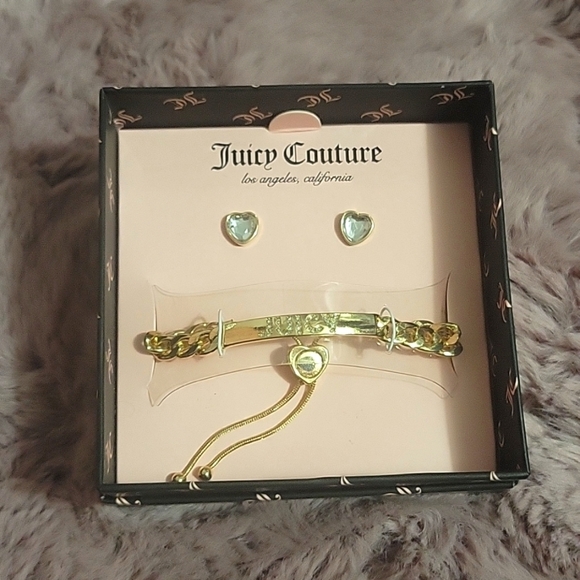 Juicy Couture Slider Adjustable Bracelet and Earring Set. - Picture 1 of 4